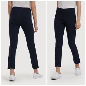 Kit and Ace Navy Midnight Blue Cuffed York Pants Pull On Stretchy Trouser Size 8